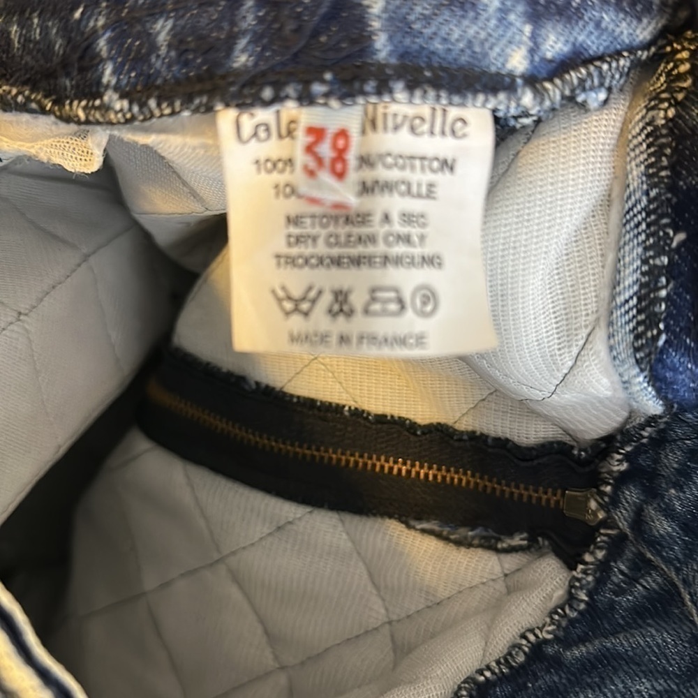 Colette Nivelle Paris Acid Wash Embellished 80’s Vintage Denim Skirt Sz 38 - Picture 11 of 12